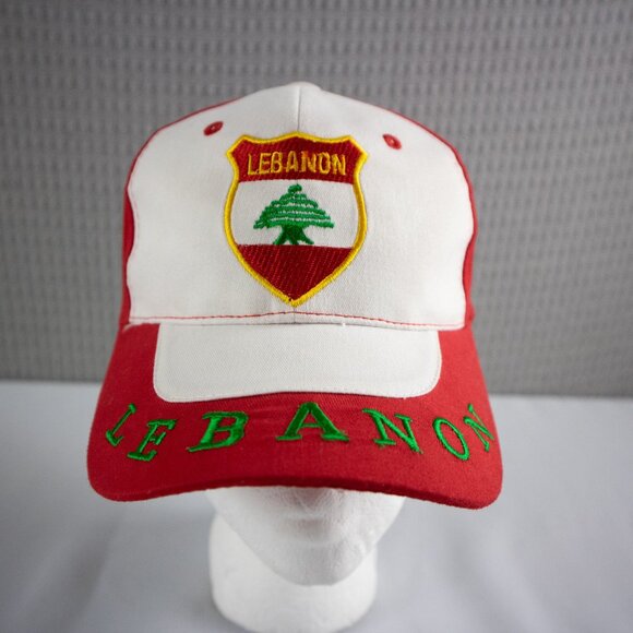 Lebanon Country Embroidered Flag Strapback Hat - Picture 2 of 8